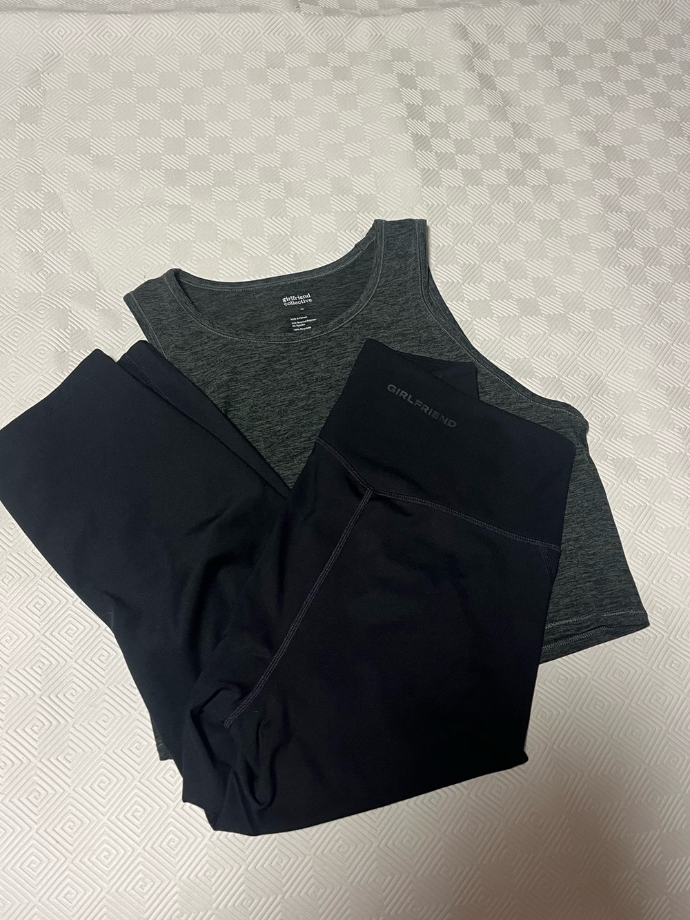 girlfriend collective Charcoal Gray Scoop Tank